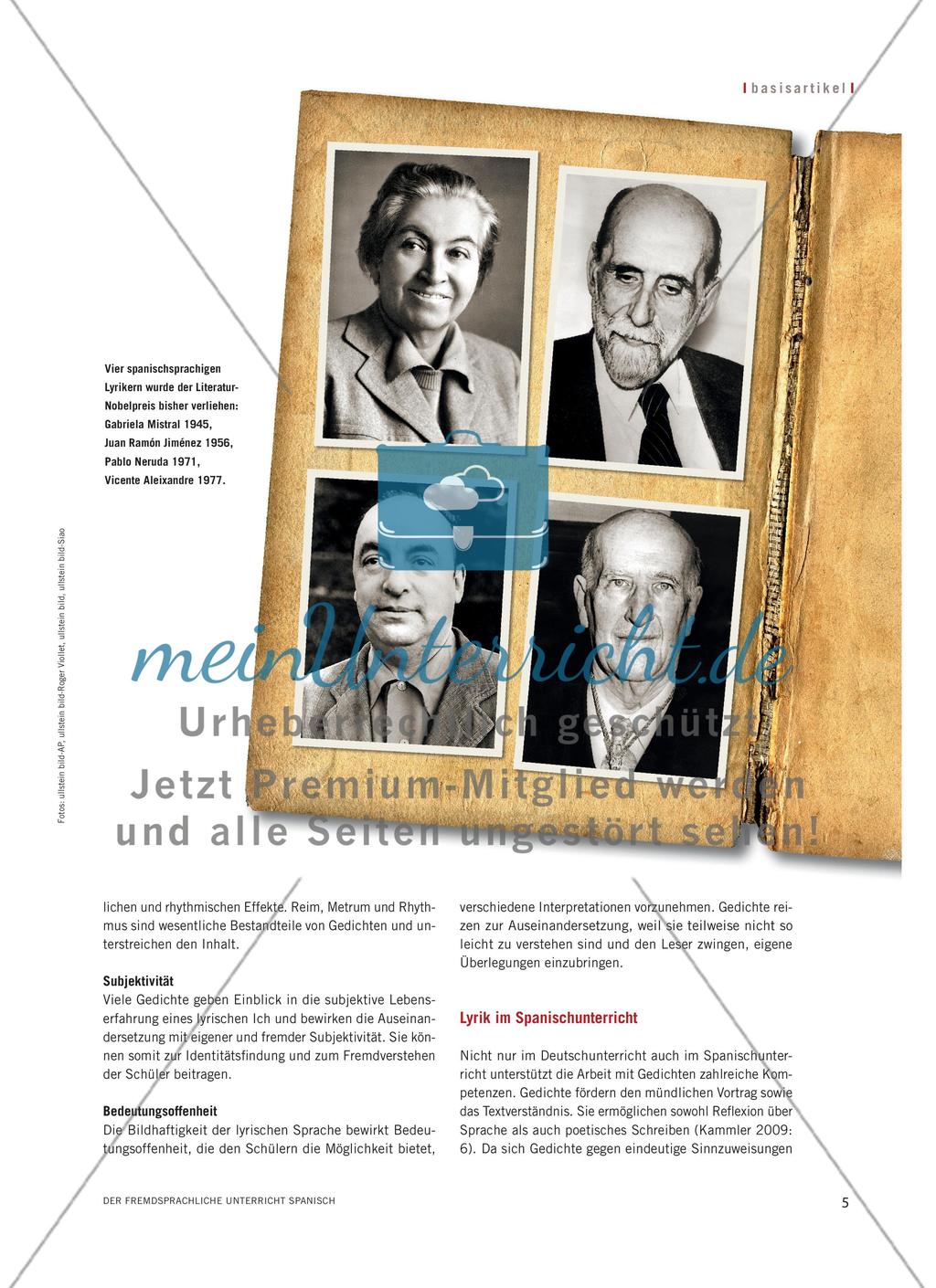 Lyrik im Spanischunterricht Preview 2