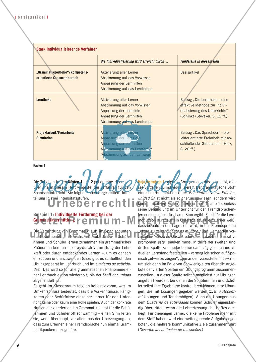 Individualisierung im Spanischunterricht Preview 3