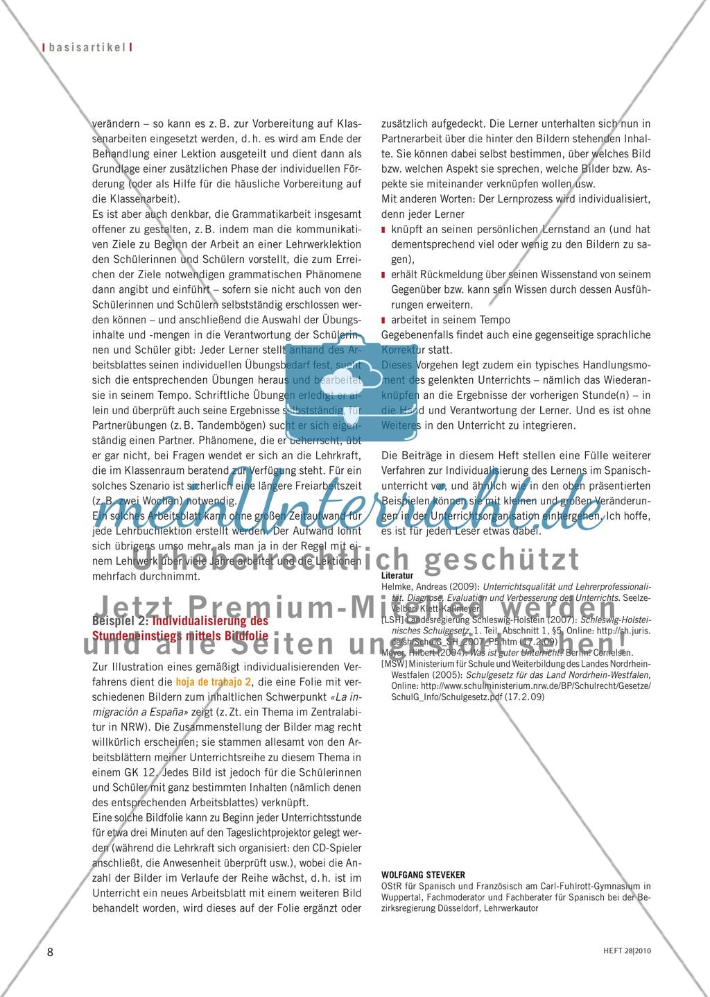 Individualisierung im Spanischunterricht Preview 5