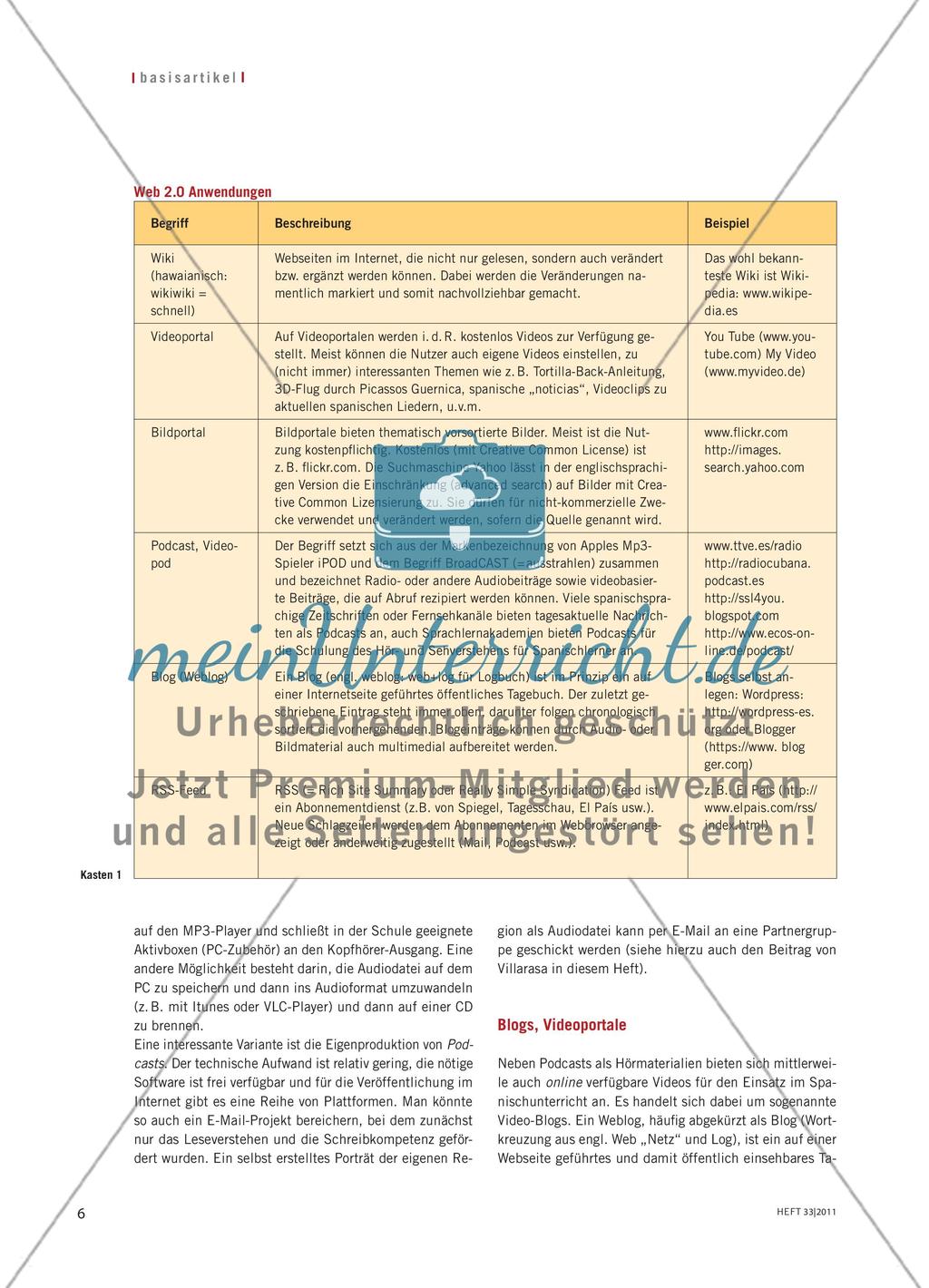Vernetztes Lernen - „Mitmach-Web“ im Spanischunterricht Preview 3