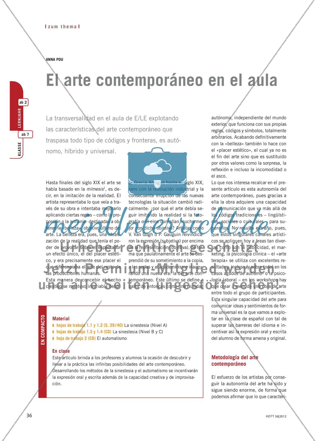 El arte contemporáneo en el aula Preview 1