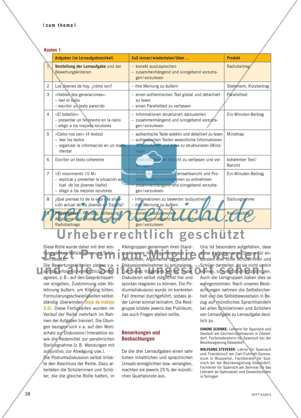 Hablar de jóvenes, inmigración, bilingüismo - Mündlichkeit fördern durch Lernaufgaben – drei Beispiele Preview 3