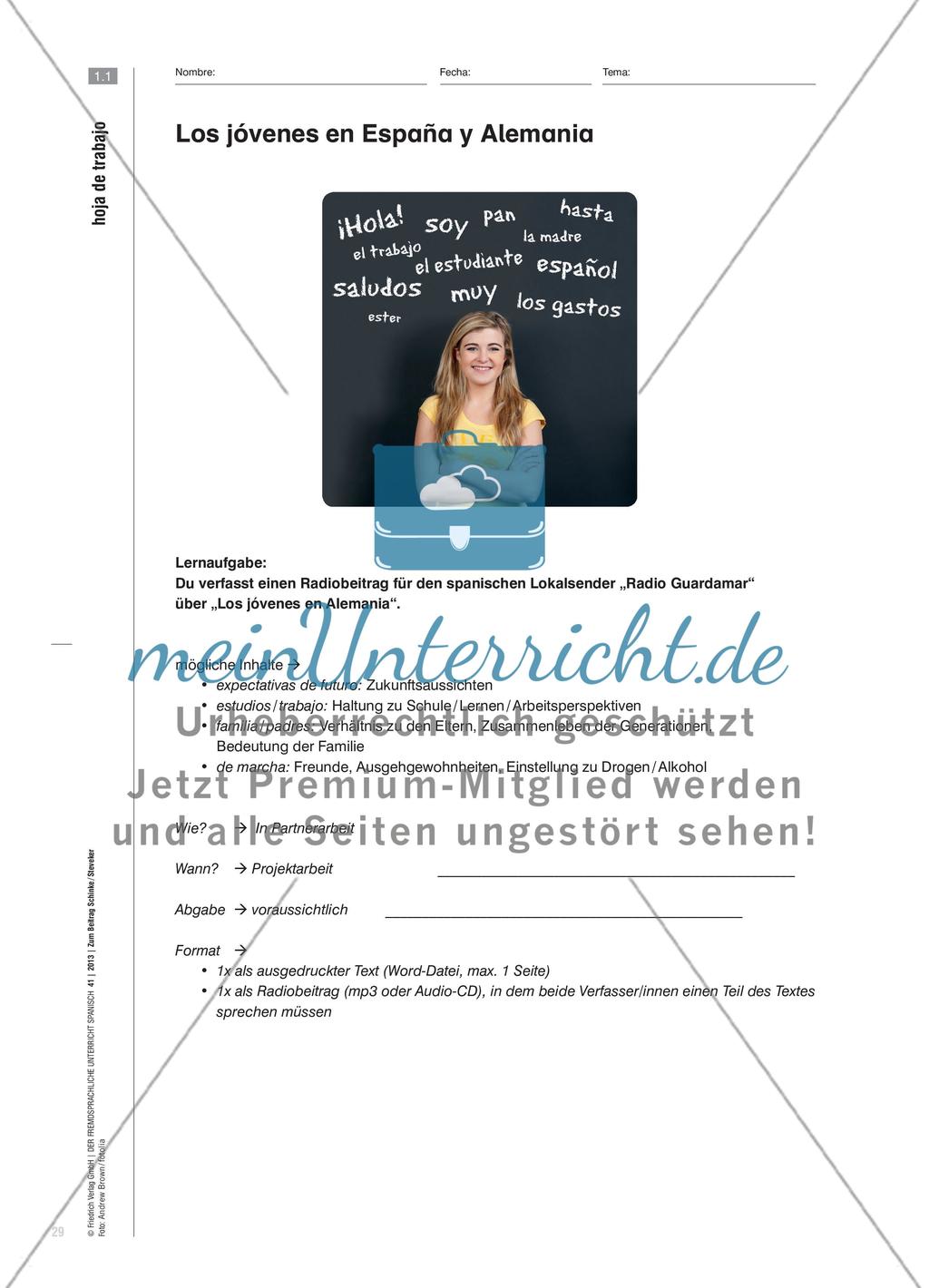 Hablar de jóvenes, inmigración, bilingüismo - Mündlichkeit fördern durch Lernaufgaben – drei Beispiele Preview 4