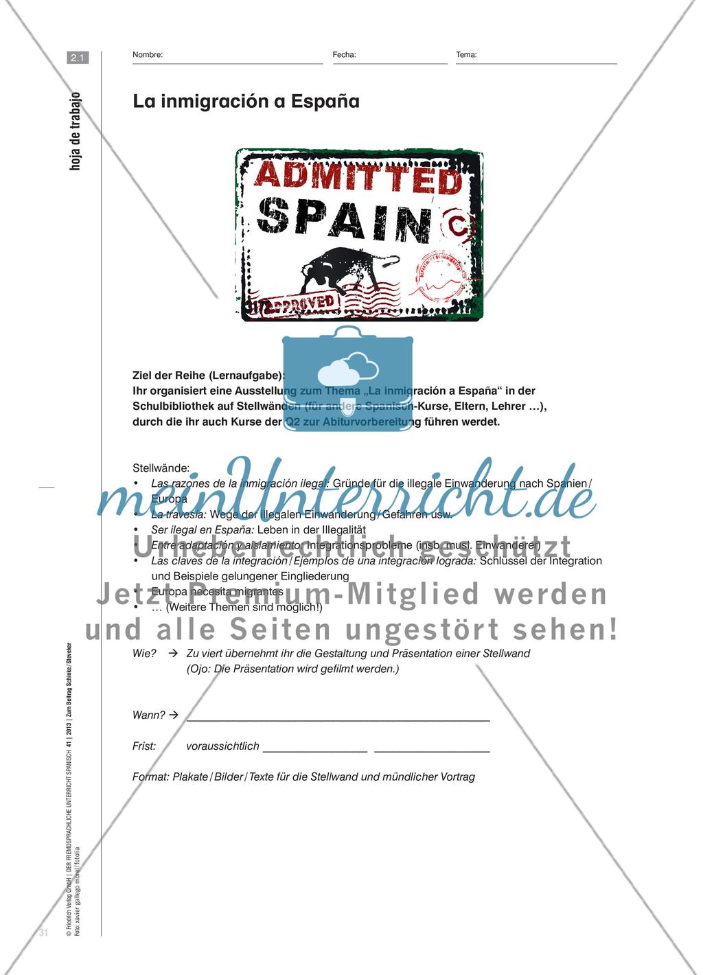 Hablar de jóvenes, inmigración, bilingüismo - Mündlichkeit fördern durch Lernaufgaben – drei Beispiele Preview 6