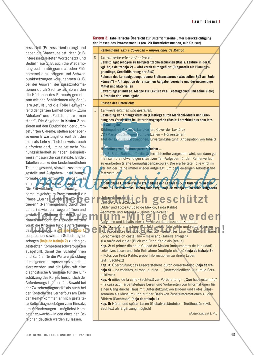 En „Taxi a Coyoacán“ … y a la tarea final - Eine kompetenzorientierte Unterrichtseinheit mit Lernaufgabenparcours am Beispiel einer didaktisierten Lektüre (GeR-Niveau B1) Preview 4