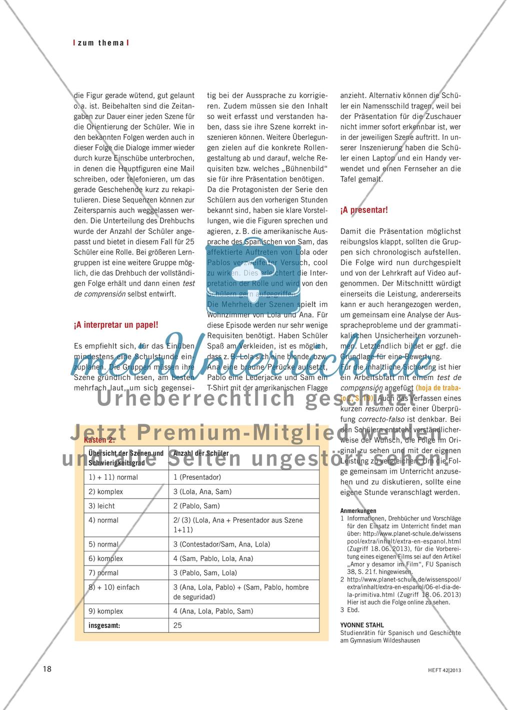 Para que participen todos - Gemeinsame Erarbeitung, Präsentation und Sicherung im Rahmen einer Sitcom Preview 3