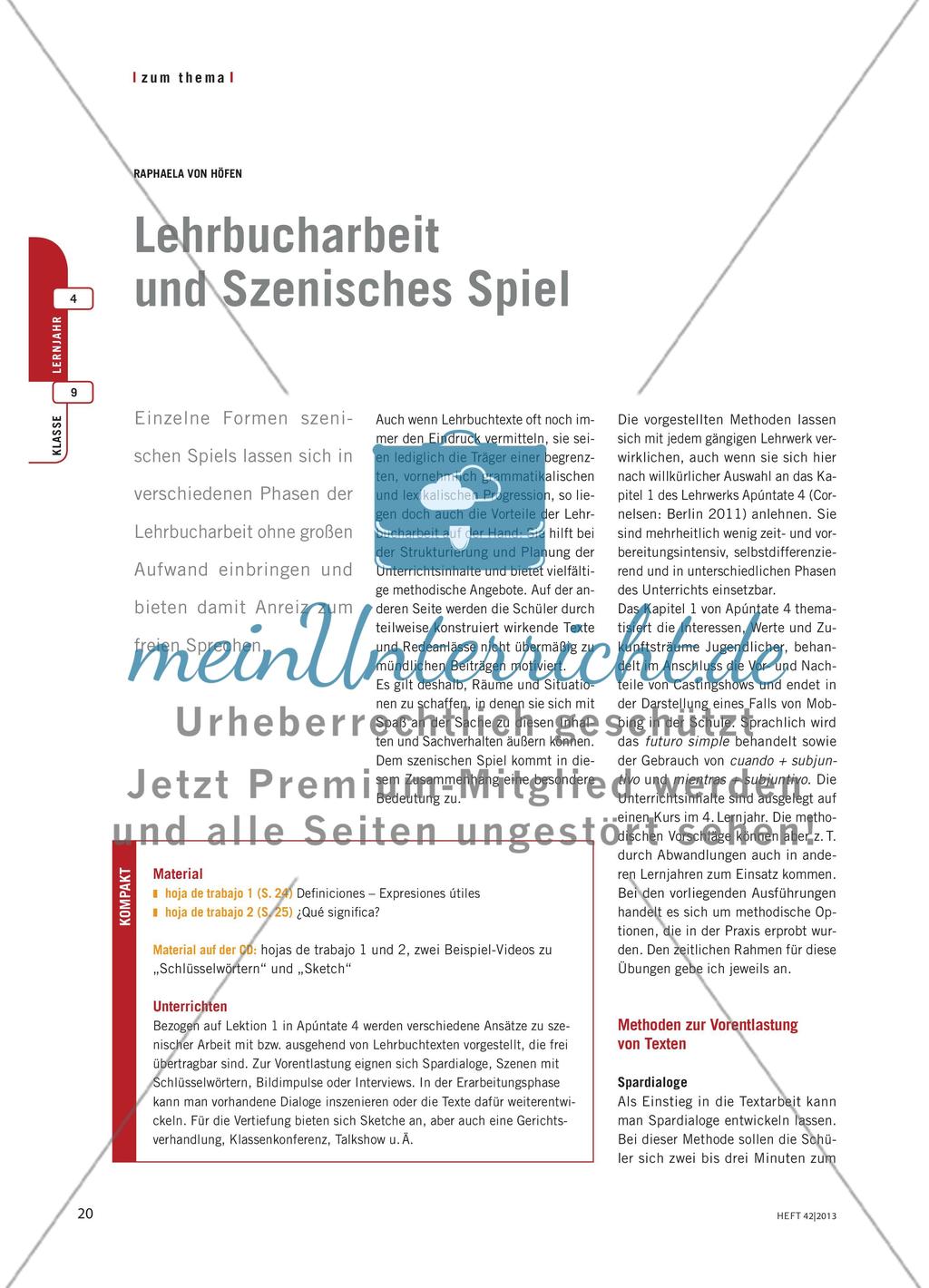 Lehrbucharbeit und Szenisches Spiel Preview 1