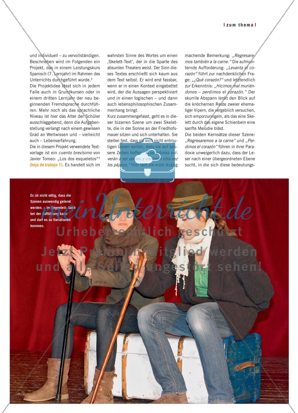 ¿Y eso … qué significa? - Szenische Interpretation zu enigmatischen Texten am Beispiel von „Los dos esqueletos“ von Javier Tomeo Preview 2