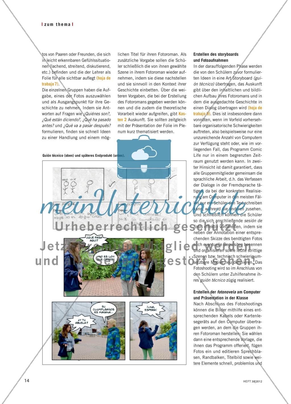 „Una historia de amor y de amistad“ - Schüler der Sekundarstufe I erzählen Geschichten über Liebe und Freundschaft mithilfe selbst erstellter Fotoromane Preview 5