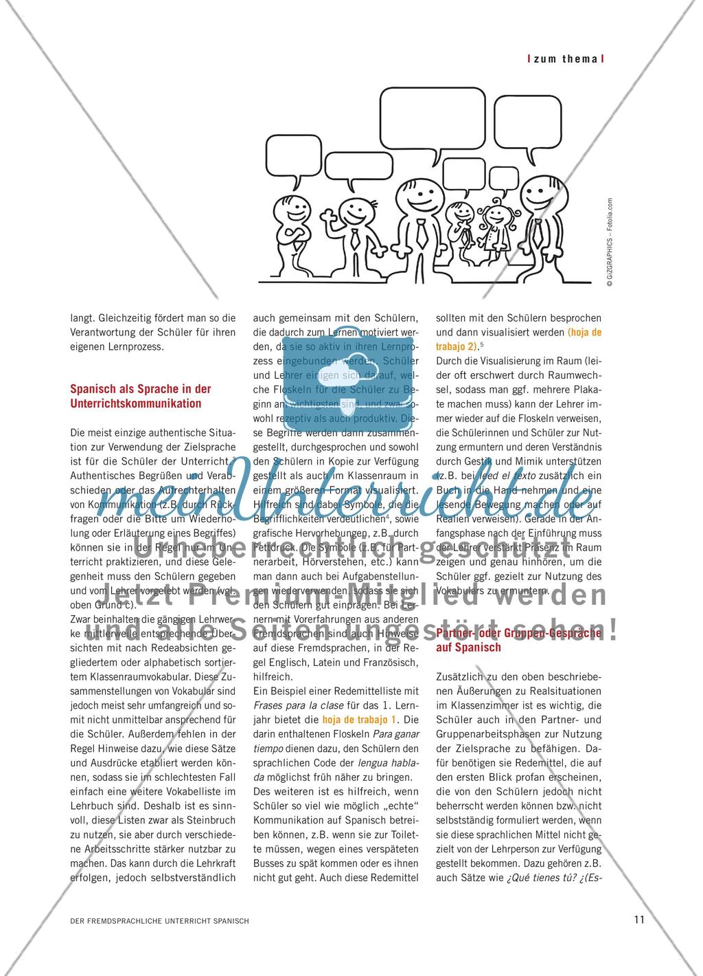 ¡Que hablen español! - Ideen und Material zur Förderung der Zielsprache im Unterricht Preview 2