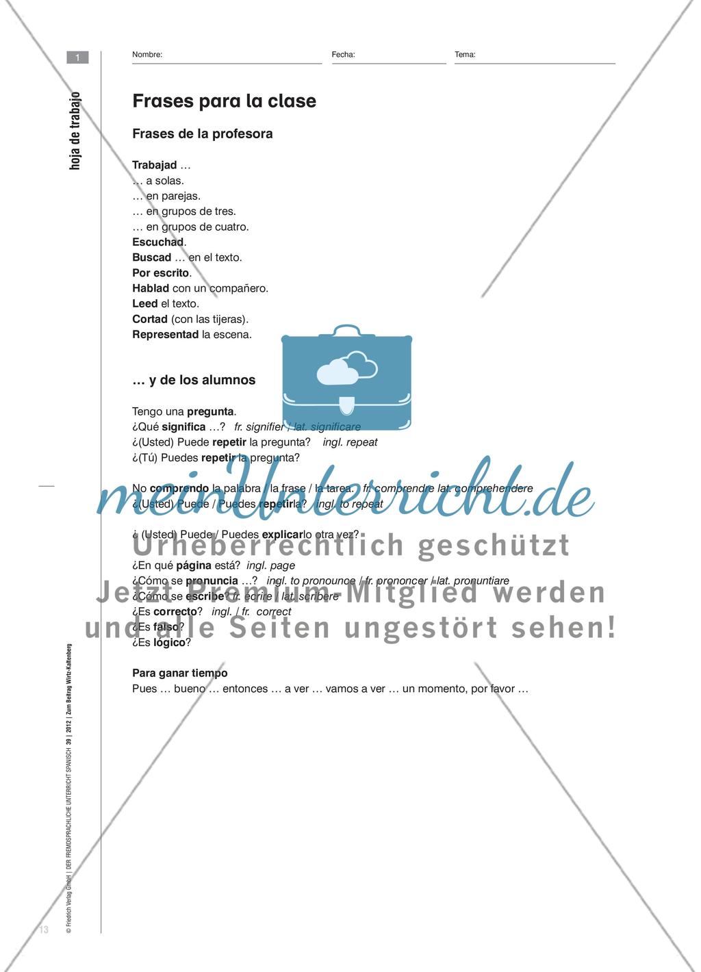 ¡Que hablen español! - Ideen und Material zur Förderung der Zielsprache im Unterricht Preview 4