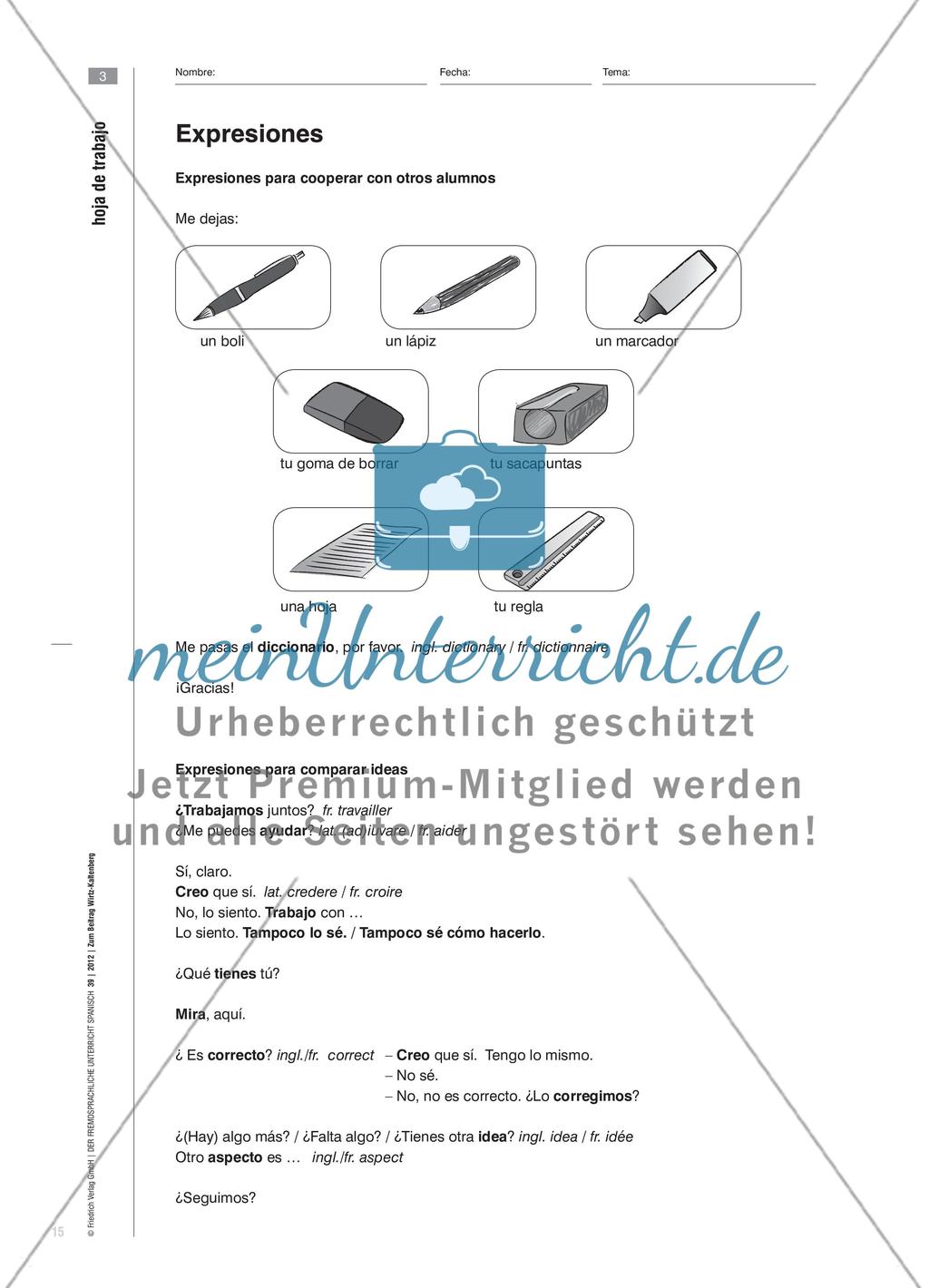 ¡Que hablen español! - Ideen und Material zur Förderung der Zielsprache im Unterricht Preview 6