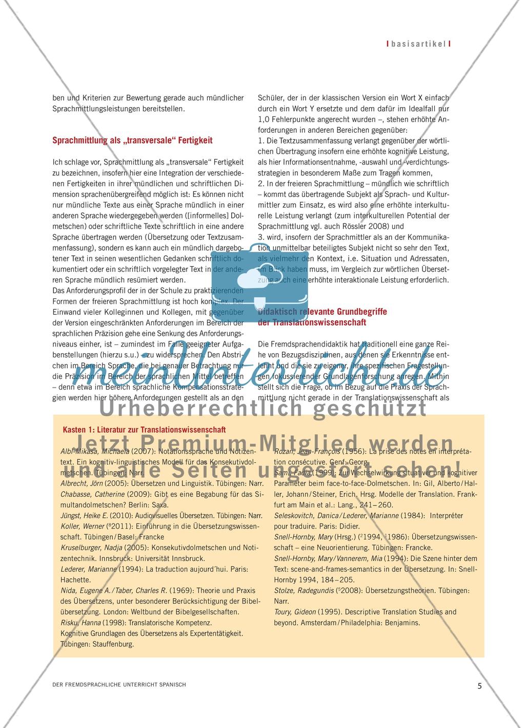 Mündliche Sprachmittlung im Spanischunterricht Preview 2