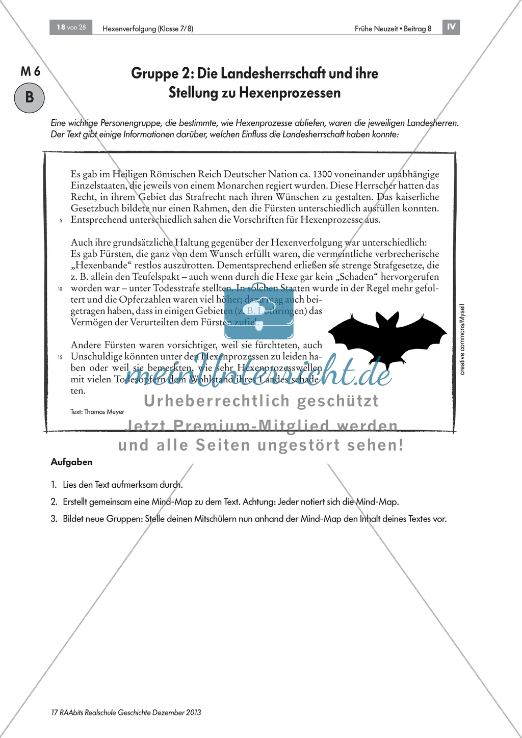Hexenverfolgung - Gruppenarbeit über die Täter und Opfer Preview 2