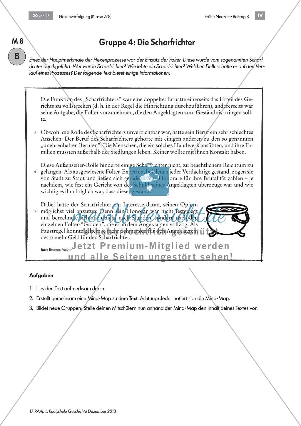 Hexenverfolgung - Gruppenarbeit über die Täter und Opfer Preview 4