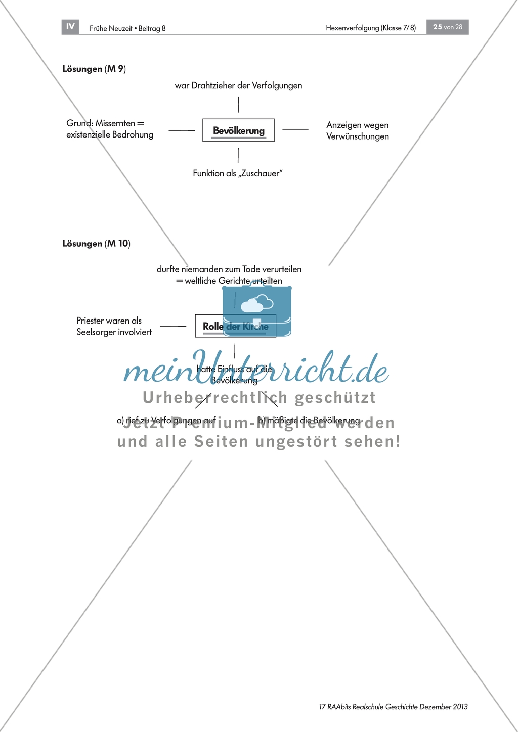 Hexenverfolgung - Gruppenarbeit über die Täter und Opfer Preview 9