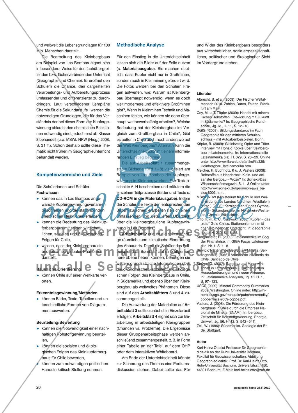 Kleinbergbau in Chile: Das Beispiel „Las Bombas“ - Bedeutung und Auswirkungen der Kupfergewinnung in Kleinminen Preview 3