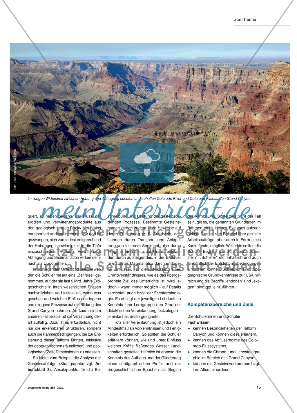 Colorado River vs. Colorado-Plateau - Geologischer Wettstreit zwischen Hebung, Verwitterung, Abtragung und Sedimentation Preview 2