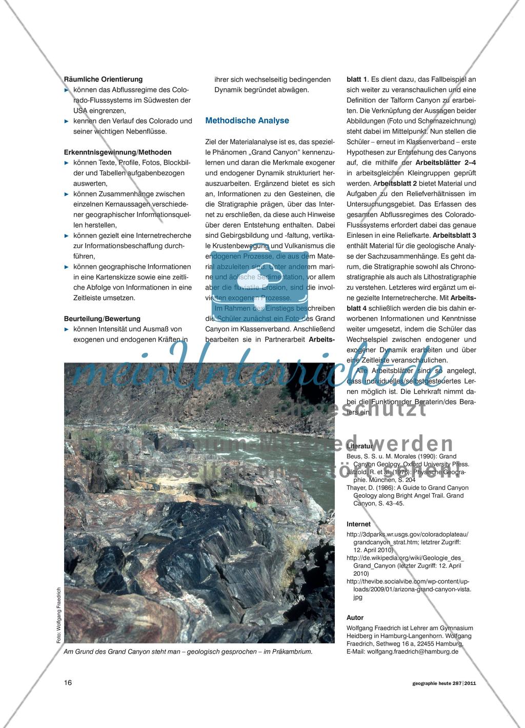 Colorado River vs. Colorado-Plateau - Geologischer Wettstreit zwischen Hebung, Verwitterung, Abtragung und Sedimentation Preview 3