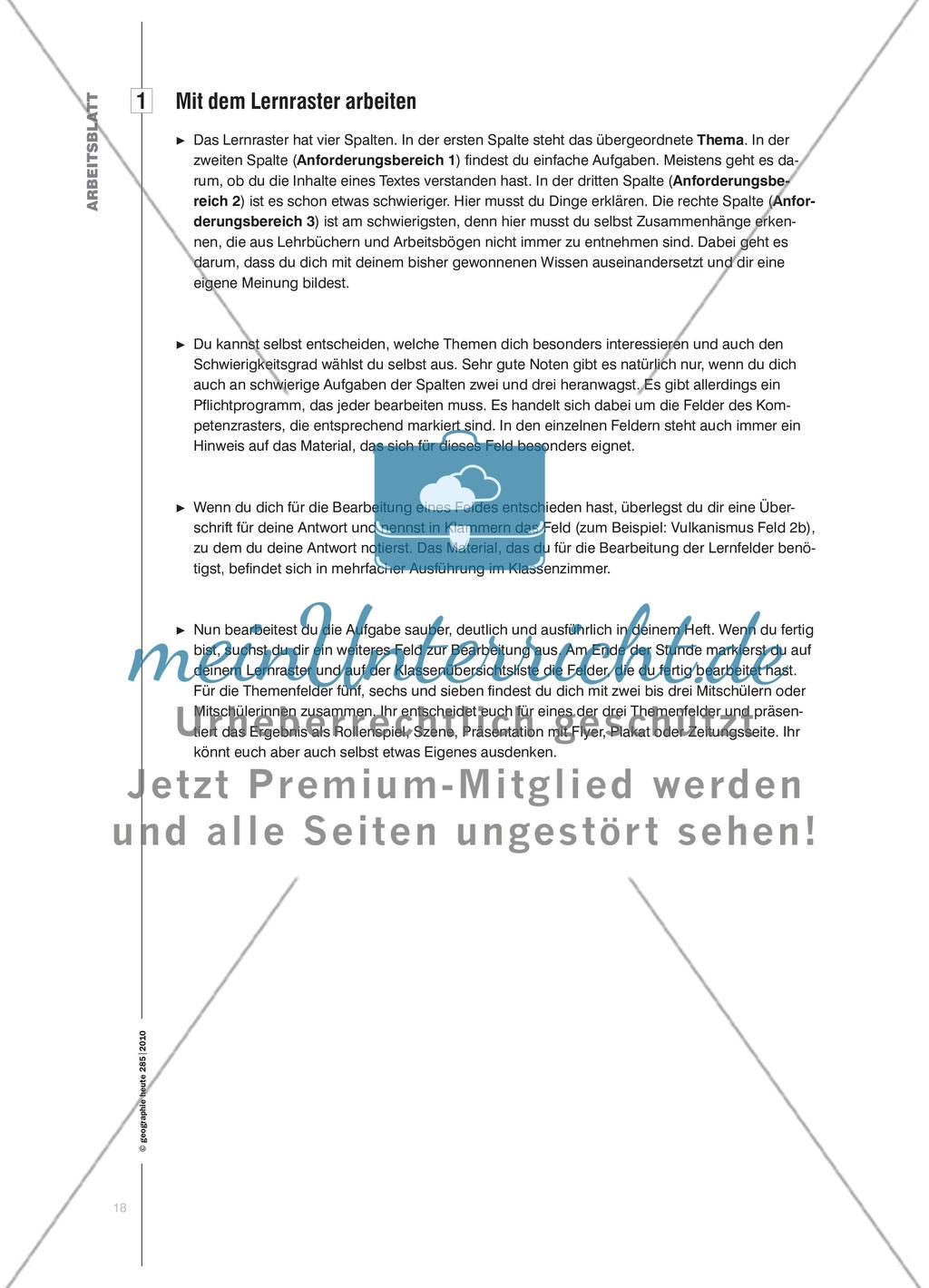 „Ich kann erklären, warum es in Italien aktive Vulkane gibt.“ - Mit Kompetenzrastern selbstständiges und individualisiertes Lernen fördern Preview 7