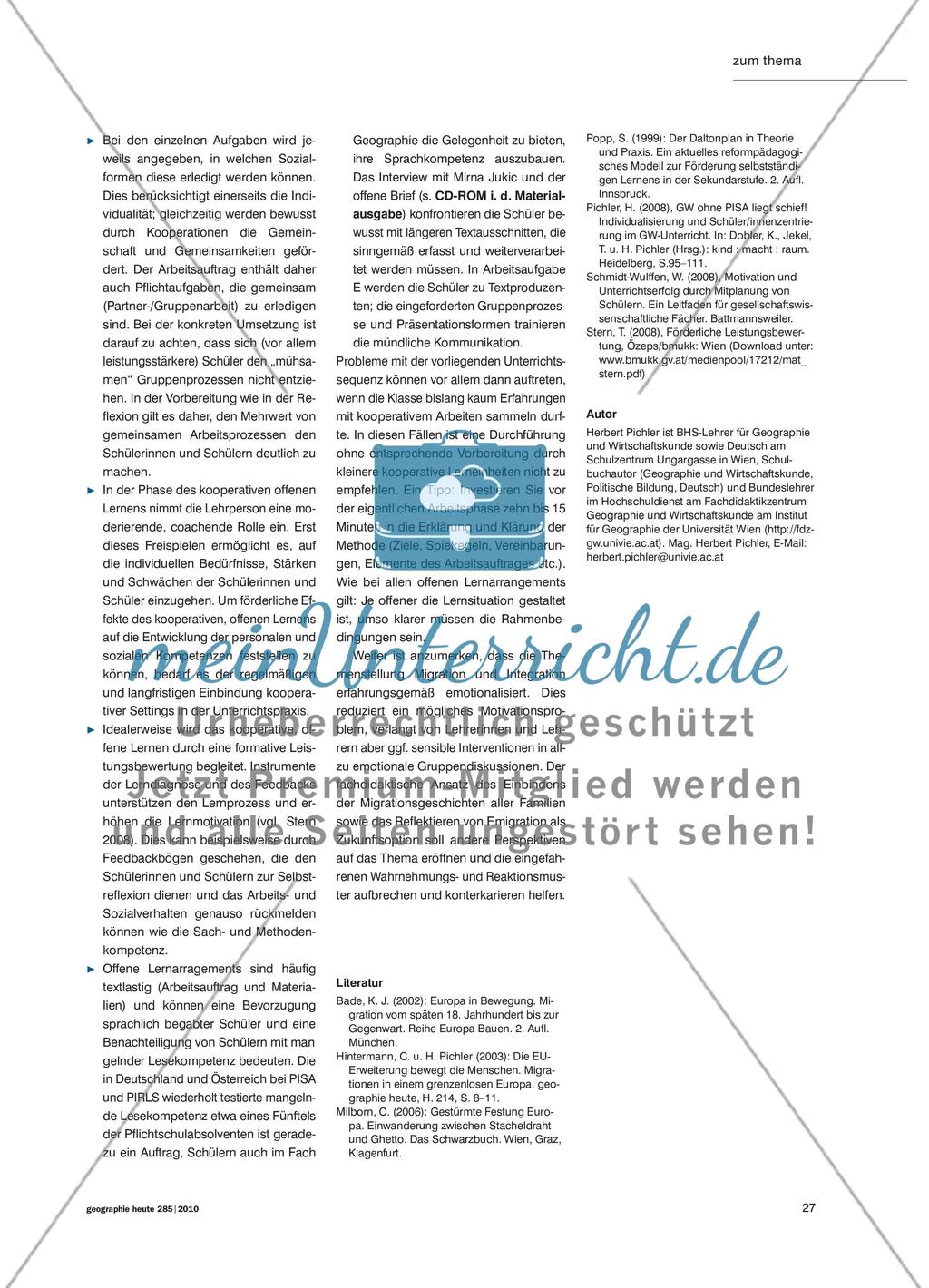 Migration macht Geographie(n) - Kooperatives offenes Lernen im Spannungsfeld Individualisierung und Kooperation Preview 4