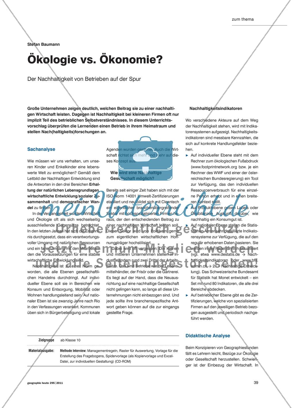 Ökologie vs. Ökonomie: Erfassung der Nachhaltigkeit von Betrieben Preview 1