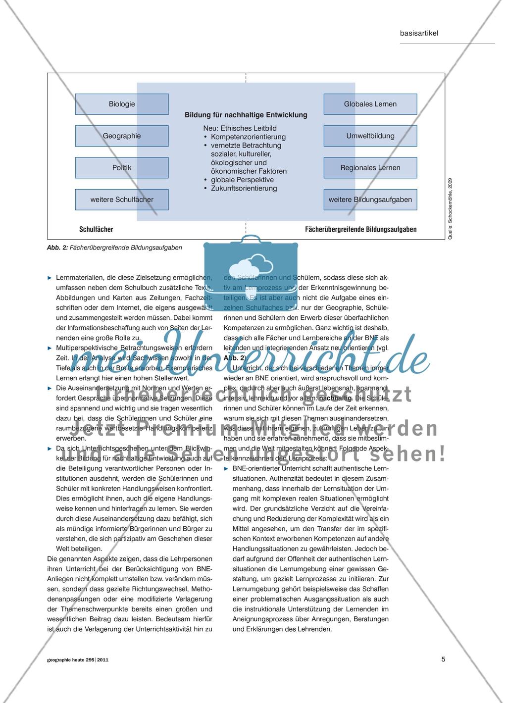 Bildung für nachhaltige Entwicklung: Leitbilder für den Geographieunterricht Preview 4