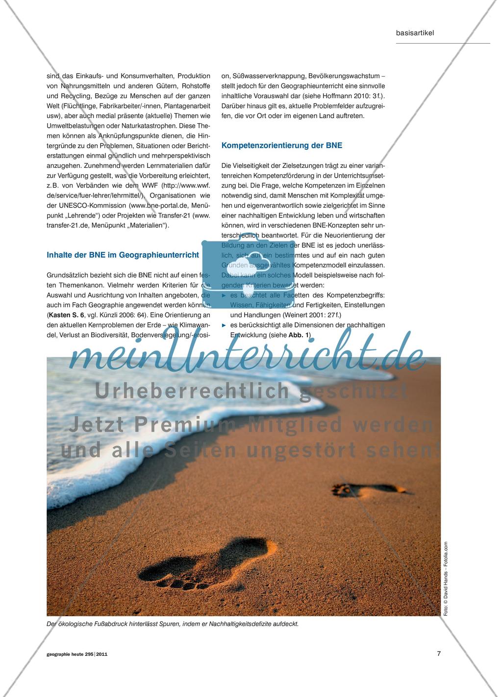Bildung für nachhaltige Entwicklung: Leitbilder für den Geographieunterricht Preview 6