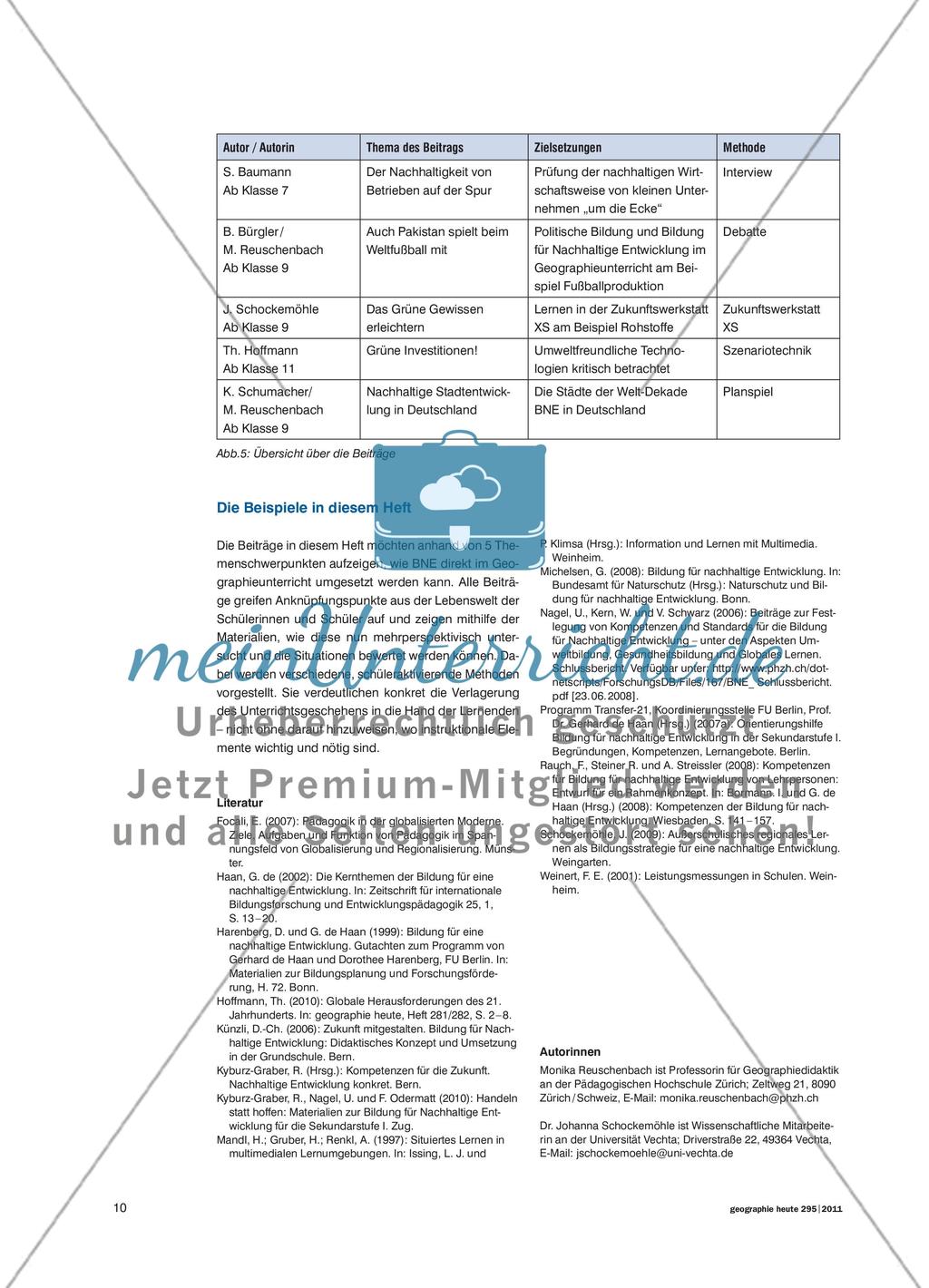 Bildung für nachhaltige Entwicklung: Leitbilder für den Geographieunterricht Preview 9