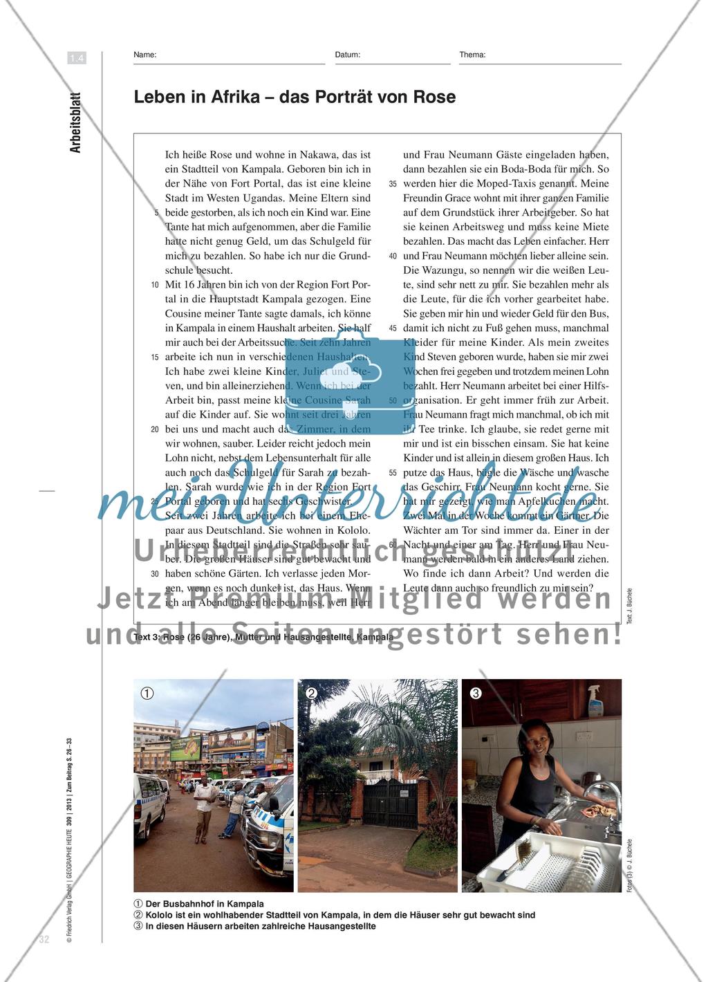 Die Arbeit der Anderen – Solidarität im afrikanischen Kontext - Schülerinnen und Schüler lehren und lernen im wechselseitigen Austausch Preview 7