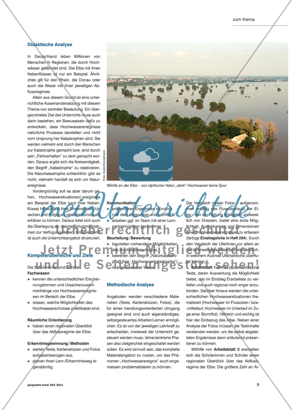 Hochwasser an der Elbe – fast jedes Jahr aufs Neue - Wasser als Naturereignis mit dramatischen Folgen für Mensch und Raum Preview 2