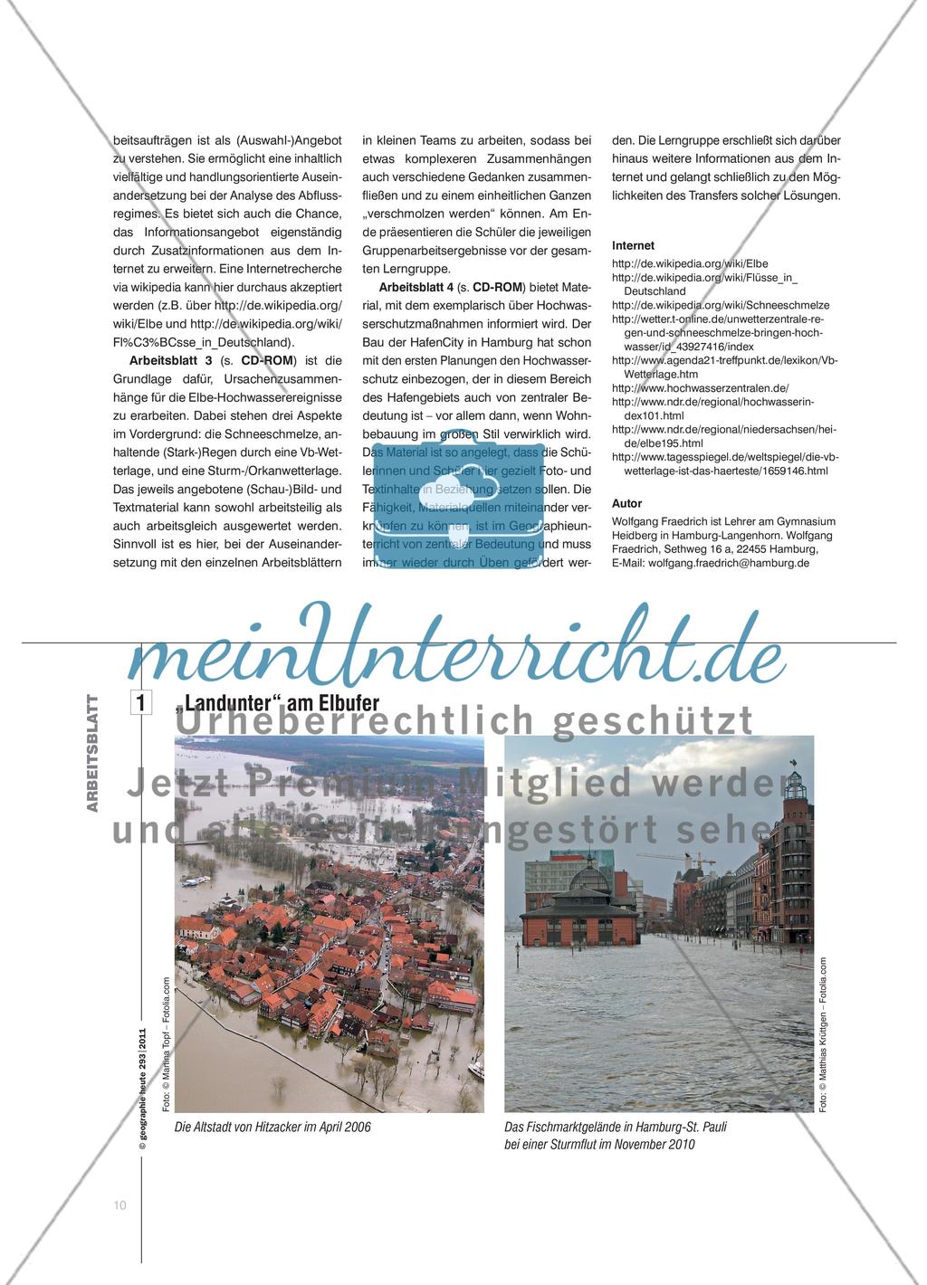 Hochwasser an der Elbe – fast jedes Jahr aufs Neue - Wasser als Naturereignis mit dramatischen Folgen für Mensch und Raum Preview 3