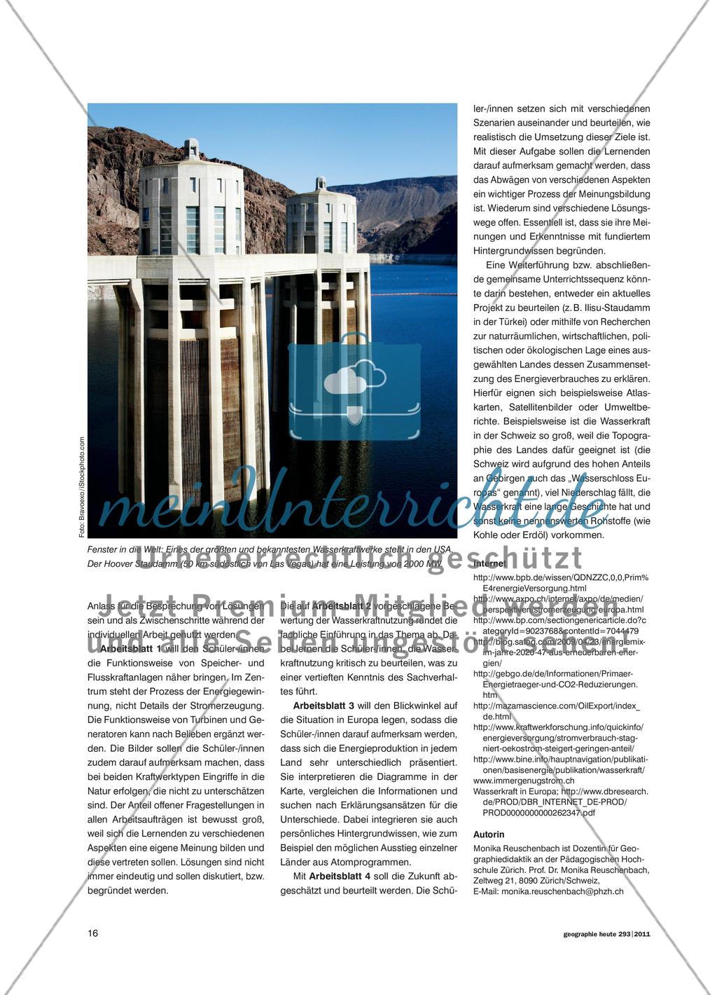Energiegewinnung aus Wasserkraft - Wasserkraftnutzung als Alternative zu fossilen Energieträgern Preview 4