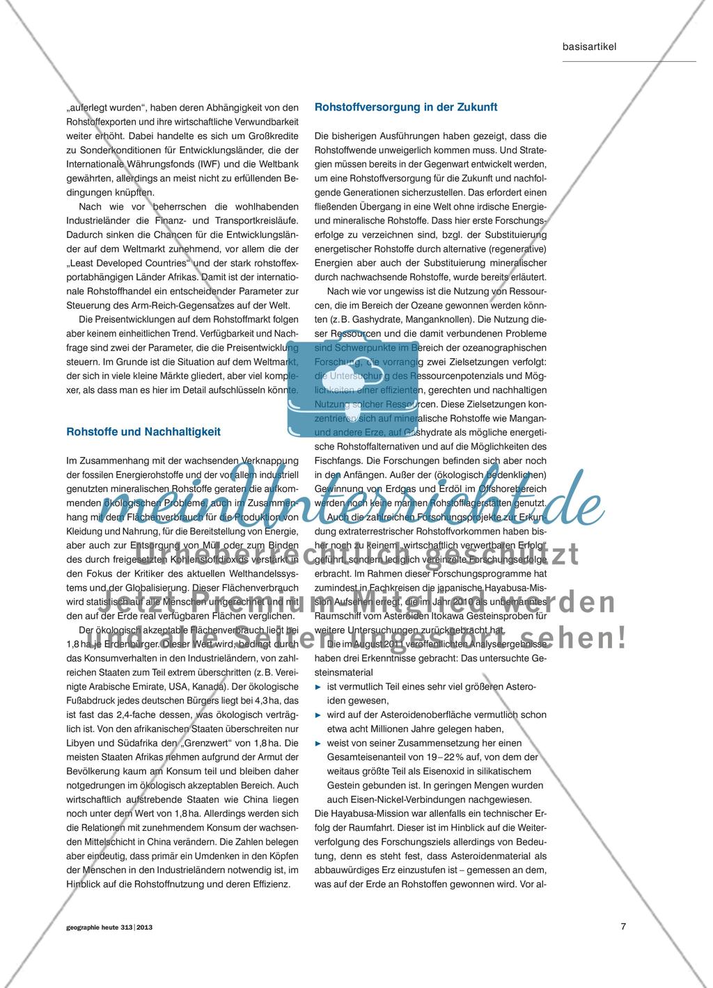 Rohstoffe - Probleme, aktuelle Trends und vorsichtige Prognosen Preview 6