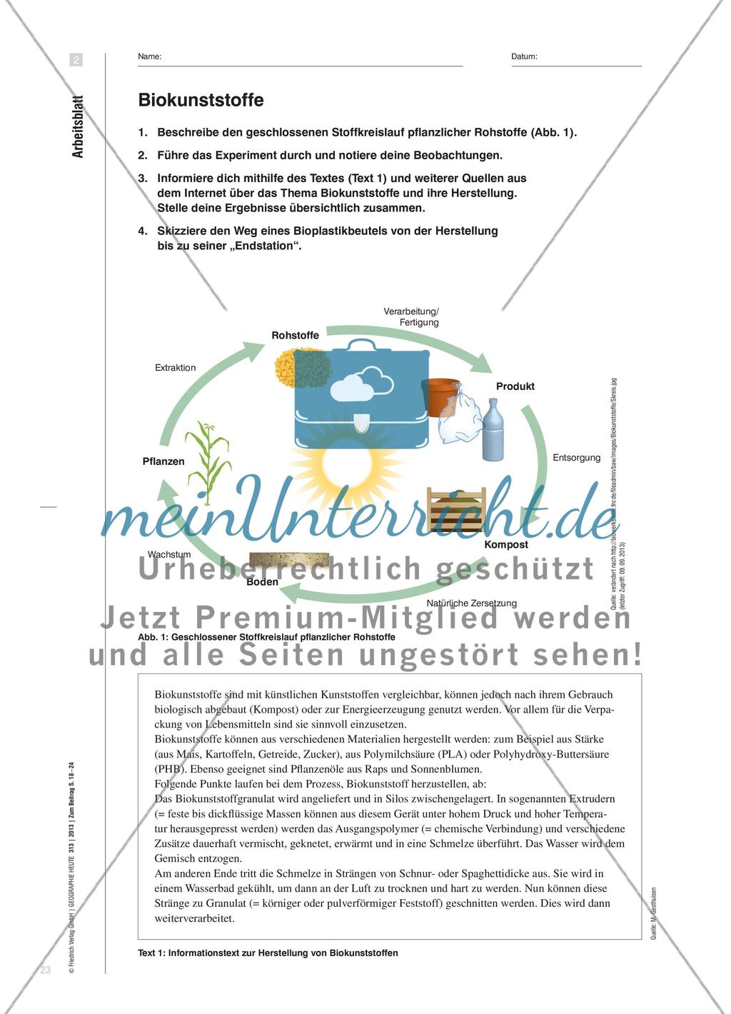 Nachwachsende Rohstoffe als Grundlage für Biokunststoffe - Schon heute eine attraktive Alternative? Preview 6