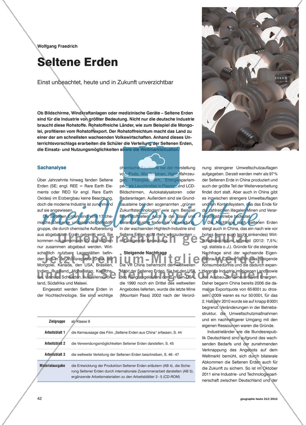 Seltene Erden - Einst unbeachtet, heute und in Zukunft unverzichtbar Preview 1