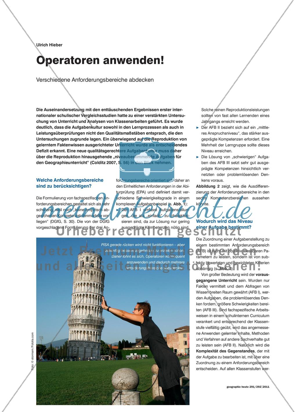 Operatoren anwenden! - Verschiedene Anforderungsbereiche abdecken Preview 1