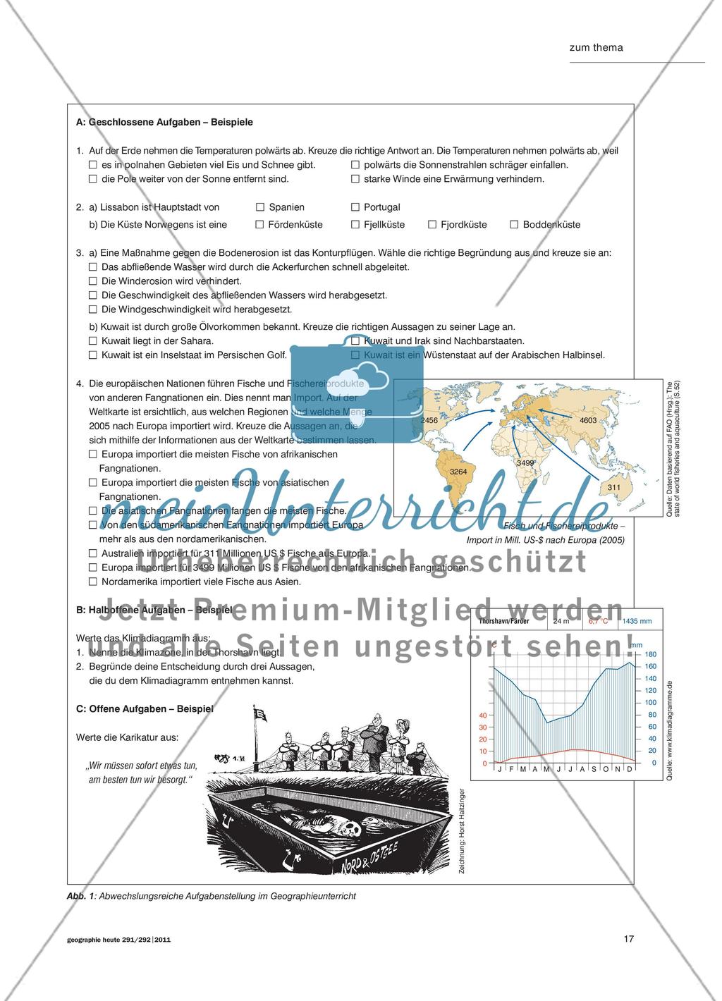 Aufgabentypen – die Vielfalt macht’s - Abwechslungsreiche Aufgabenstellung im Geographieunterricht Preview 2