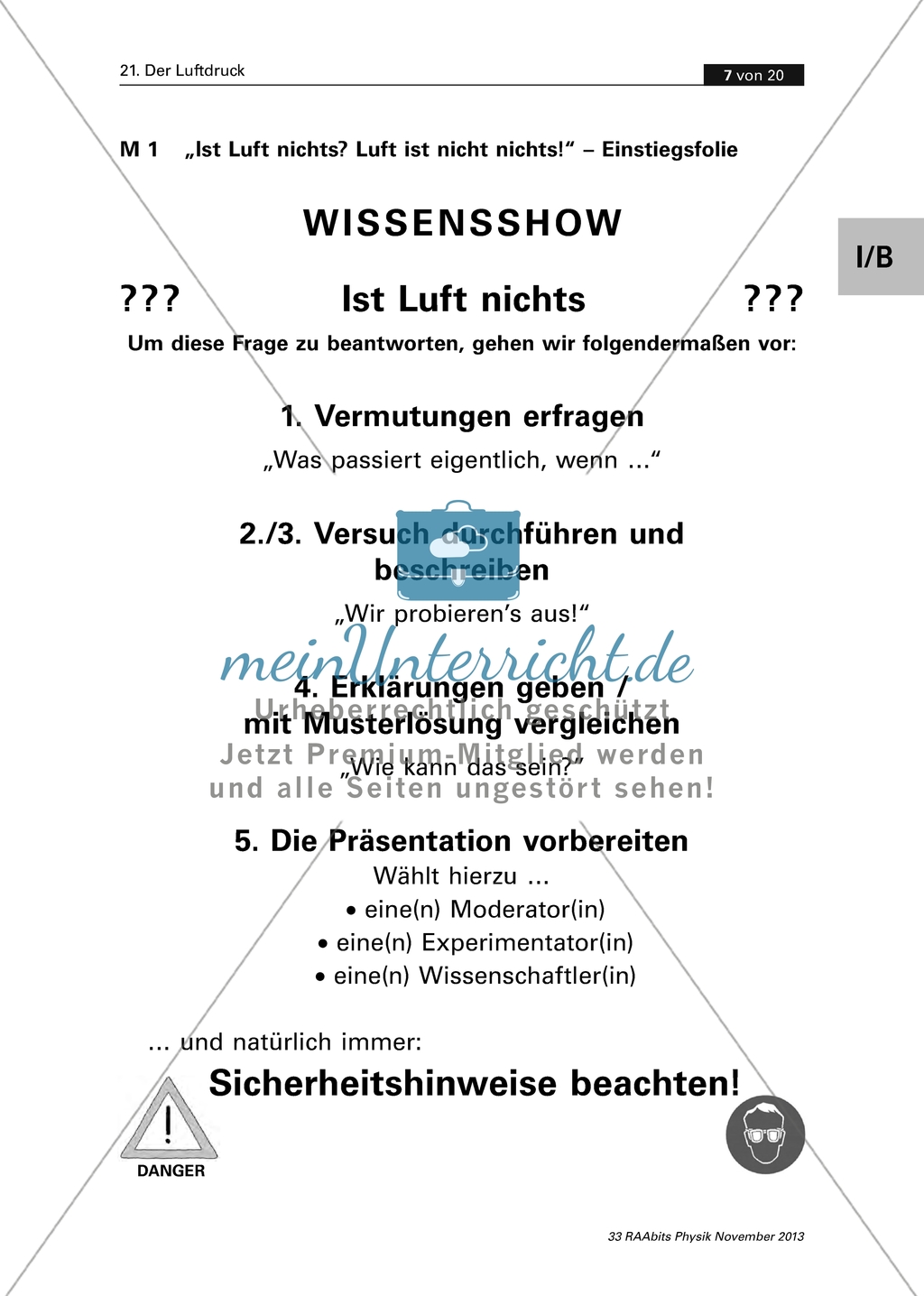 Einstieg zum Thema Luft als