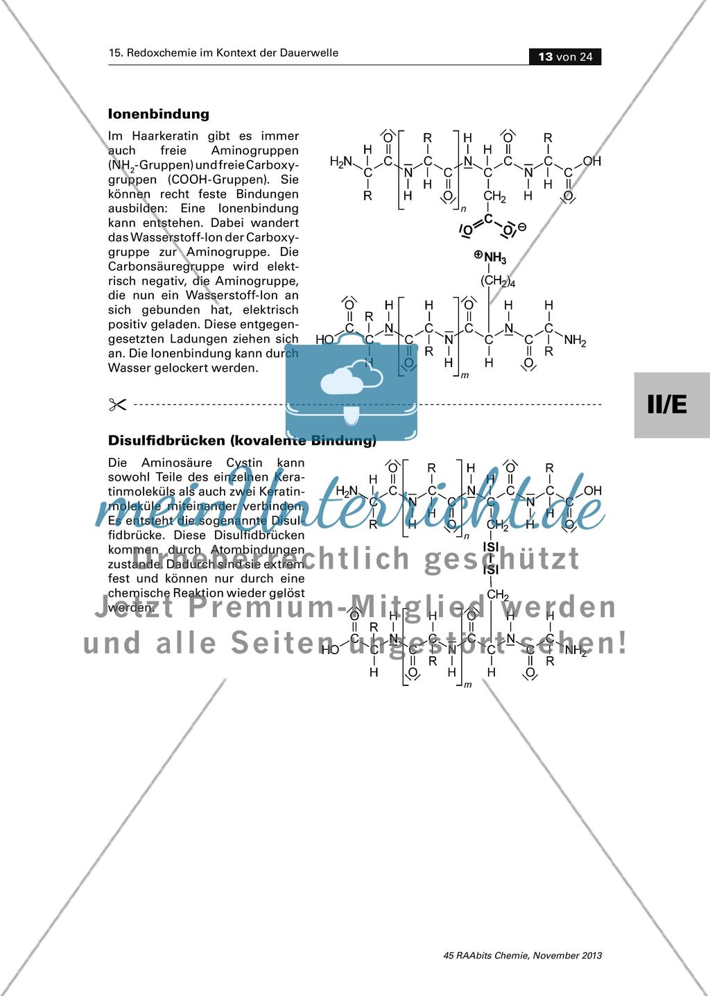 Gruppenpuzzle zu chemischen Bindungen im Haar Preview 2