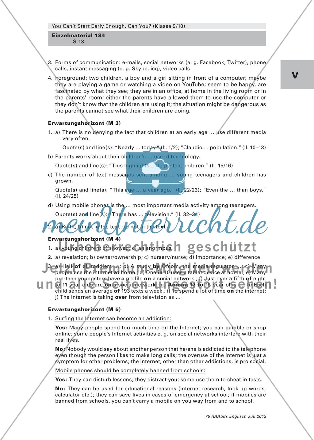 You Can’t Start Early Enough, Can You? – Das Medienverhalten von Kindern und Jugendlichen untersuchen (Klasse 9/10) Preview 13