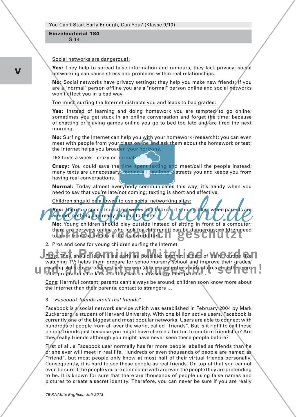 You Can’t Start Early Enough, Can You? – Das Medienverhalten von Kindern und Jugendlichen untersuchen (Klasse 9/10) Preview 14