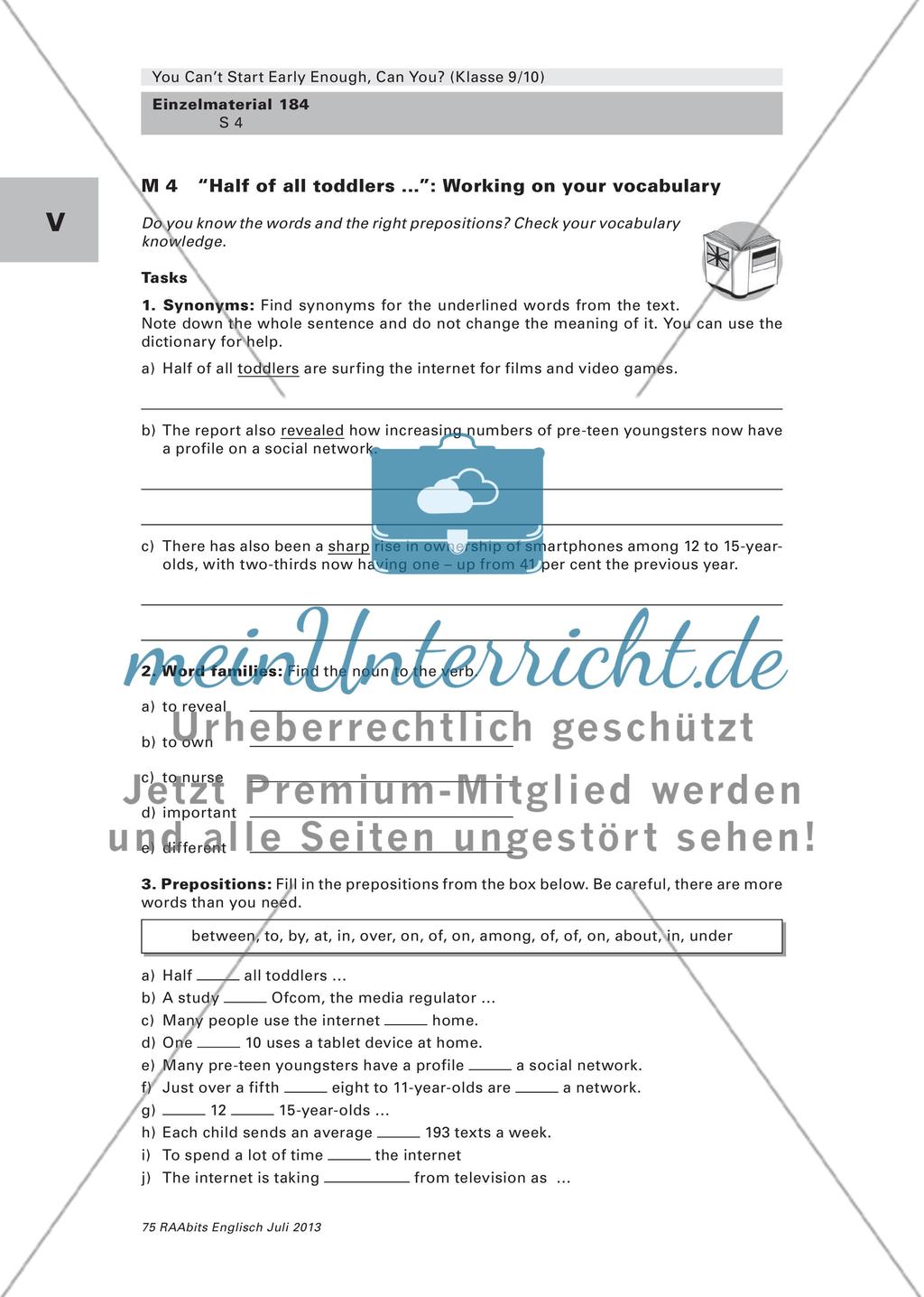 You Can’t Start Early Enough, Can You? – Das Medienverhalten von Kindern und Jugendlichen untersuchen (Klasse 9/10) Preview 4