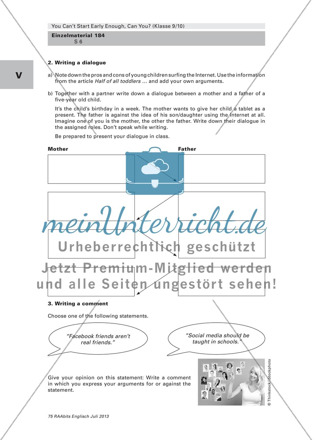 You Can’t Start Early Enough, Can You? – Das Medienverhalten von Kindern und Jugendlichen untersuchen (Klasse 9/10) Preview 6
