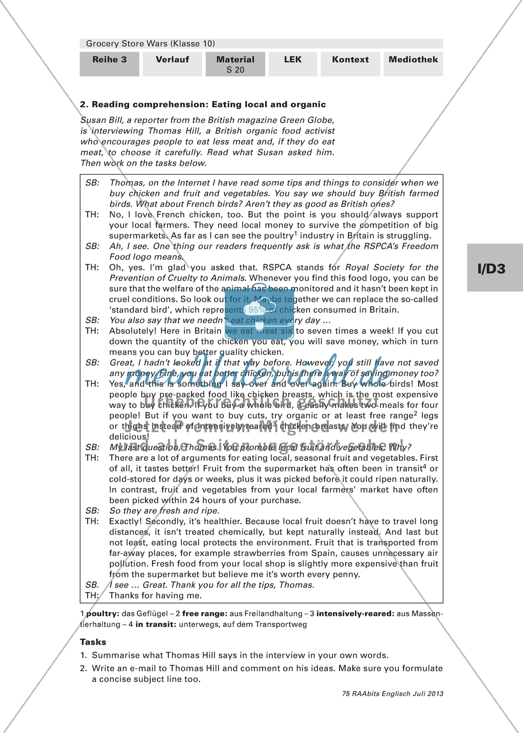 Class Test: Listening and reading comprehension about organic lifestyle Preview 2