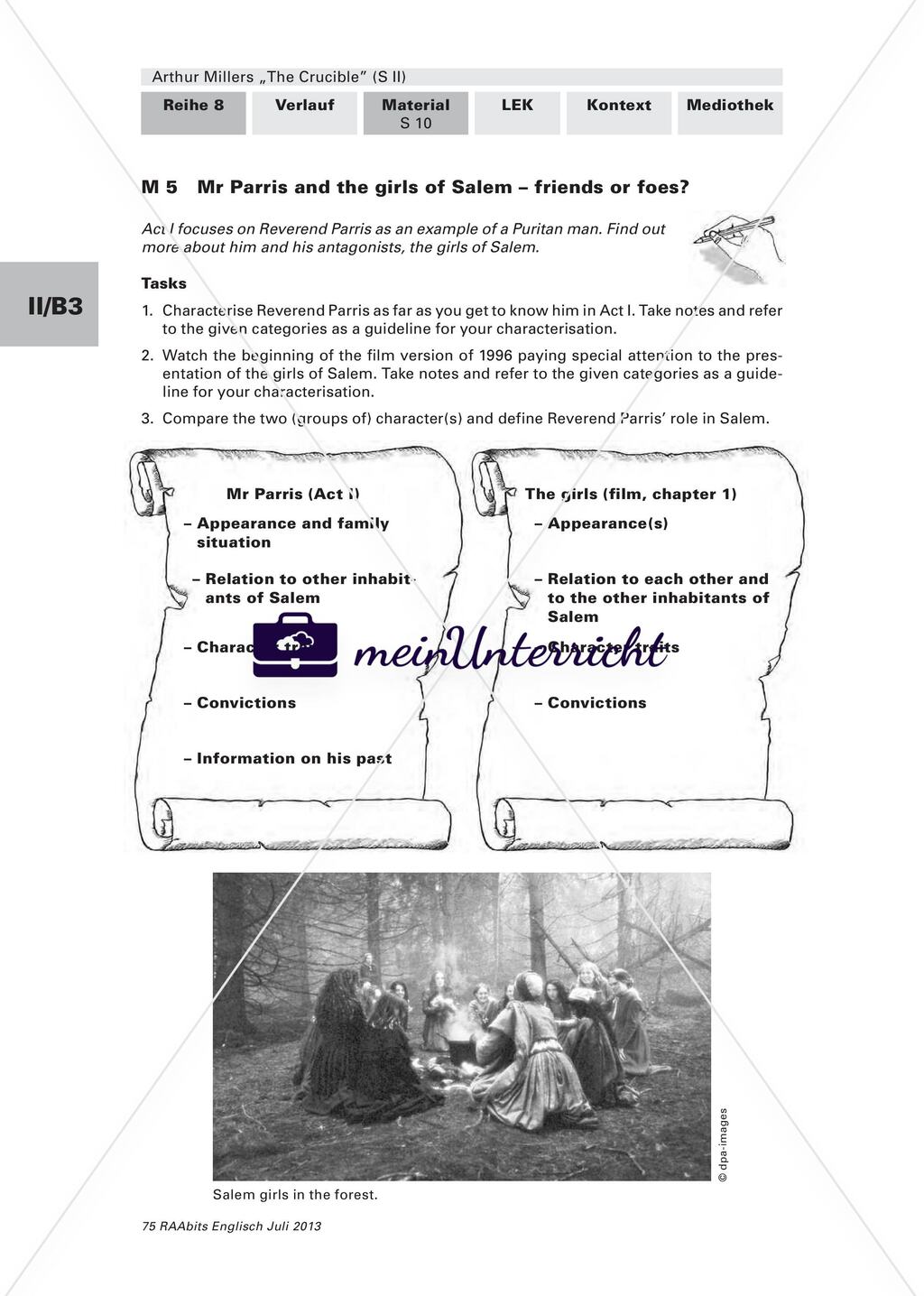 Reverend Parris – a role model for Puritanism? Preview 1