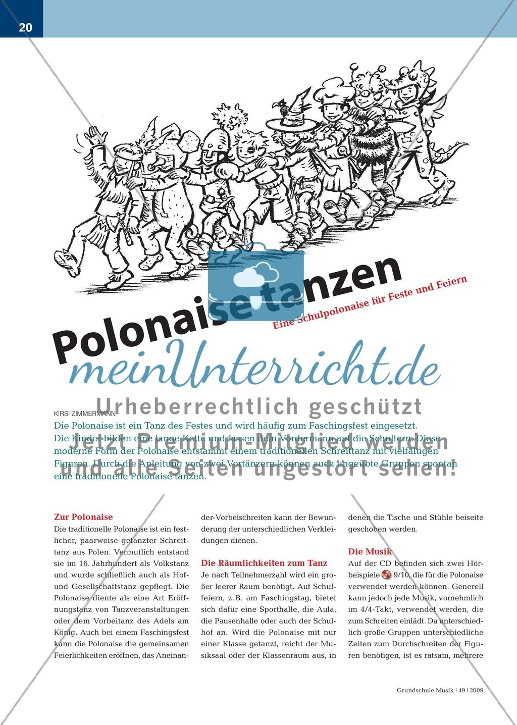 Polonaise tanzen - Eine Schulpolonaise für Feste und Feiern Preview 1