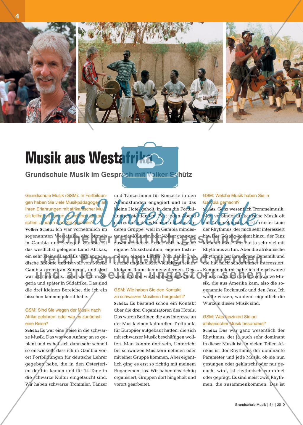 Musik aus Westafrika - Grundschule Musik im Gespräch mit Volker Schütz Preview 1