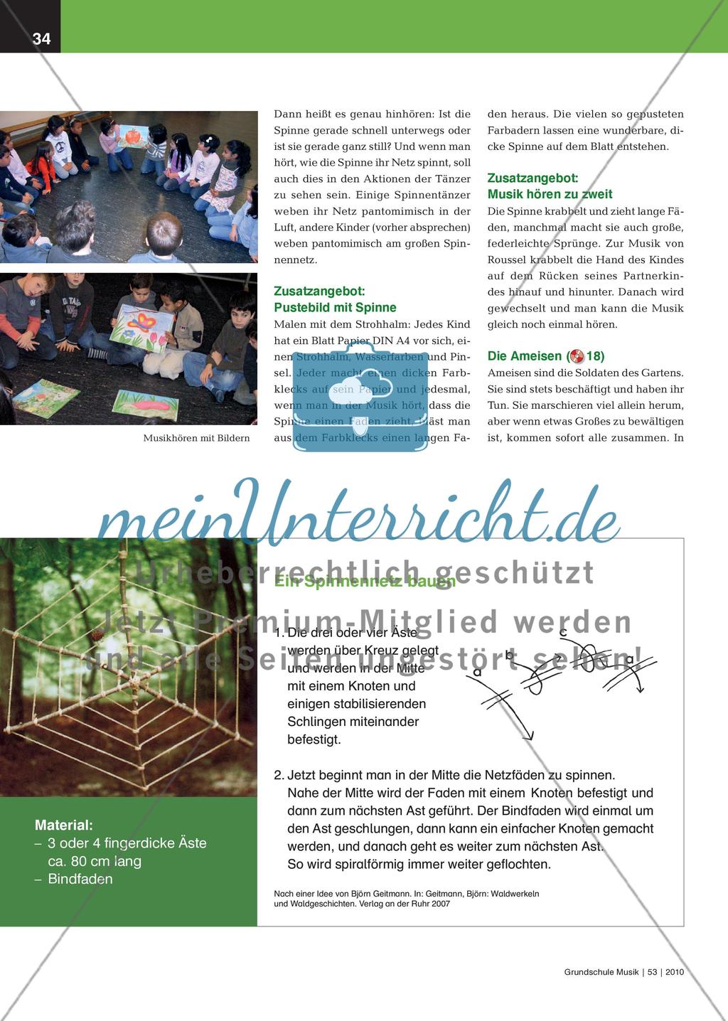 Das Festmahl der Spinne - Ein impressionistisches musikalisches Märchen im Anfangsunterricht Preview 6