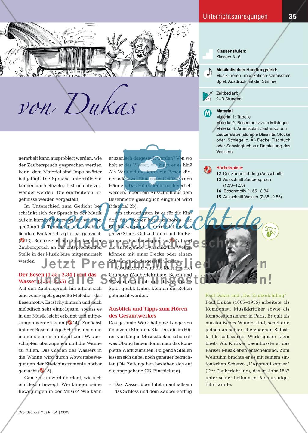 Der Zauberlehrling - Ein musikalischer Einstieg in Goethes Gedicht Preview 2